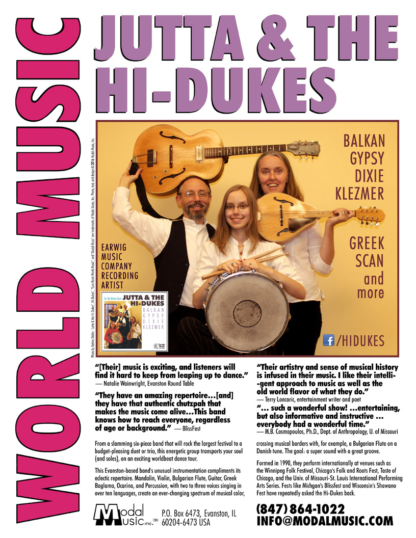 Image of Jutta & the Hi-Dukes One Sheet Brochure. Click to download PDF file.